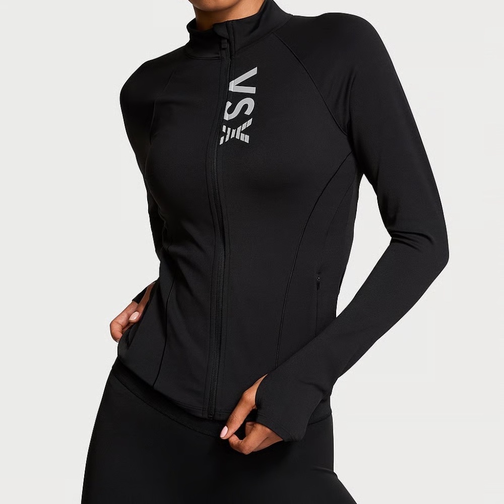 Victoria's Secret VSX Elevate™ Full-Zip Jacket Black XL NEW
